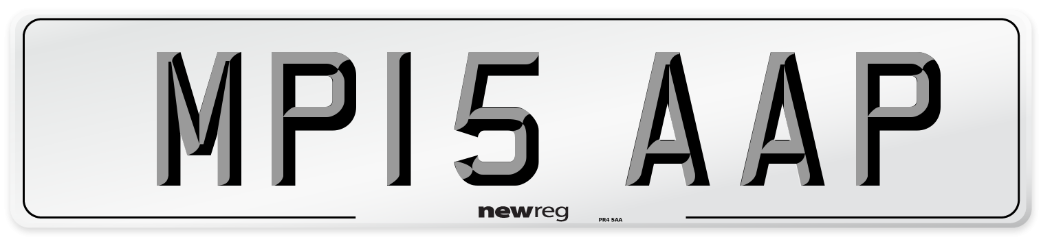 MP15 AAP Number Plate from New Reg